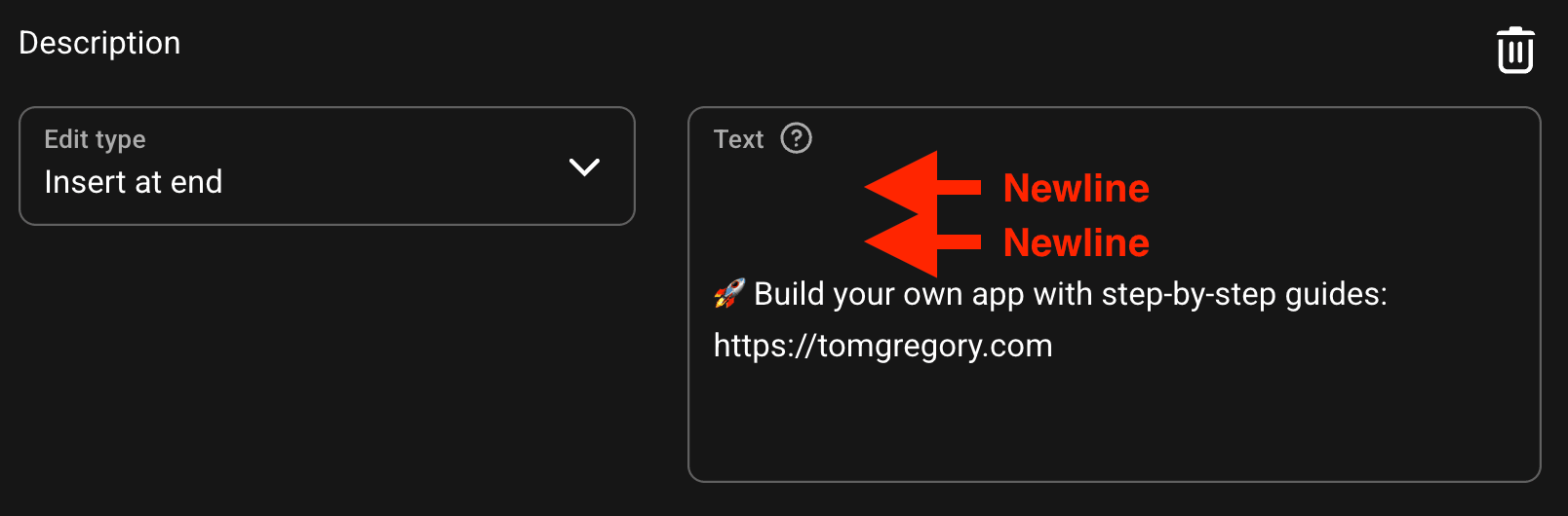 The problem with newlines in the YouTube Studio bulk edit tool
