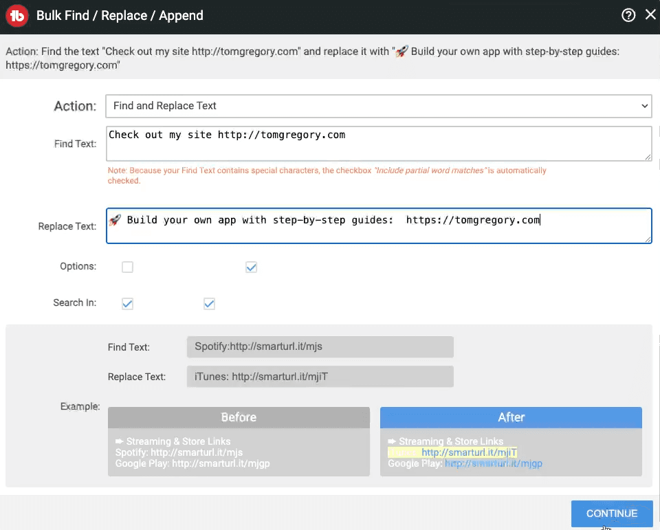 Using the Find and Replace tool in TubeBuddy